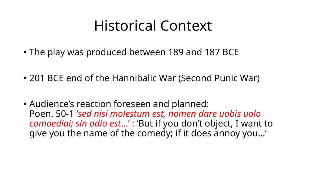 Carthaginian Stereotypes in Plautus’ Poenulus A - slide 2 of 7
