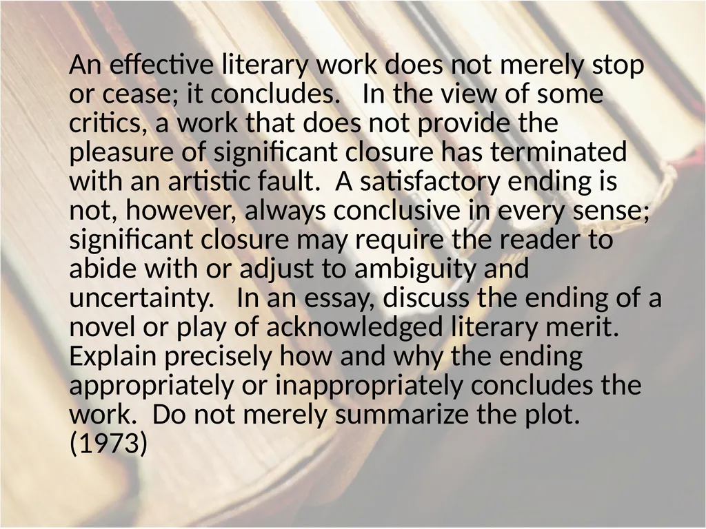 Advanced Placement® Literature Prompts Updated 9 - slide 75 of 79