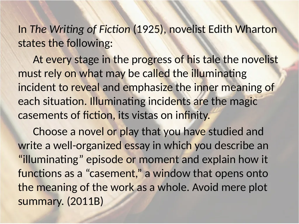 Advanced Placement® Literature Prompts Updated 9 - slide 24 of 79