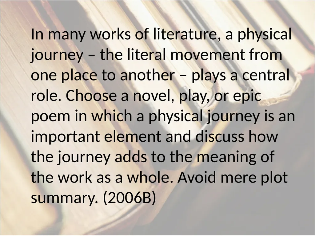 Advanced Placement® Literature Prompts Updated 9 - slide 34 of 79