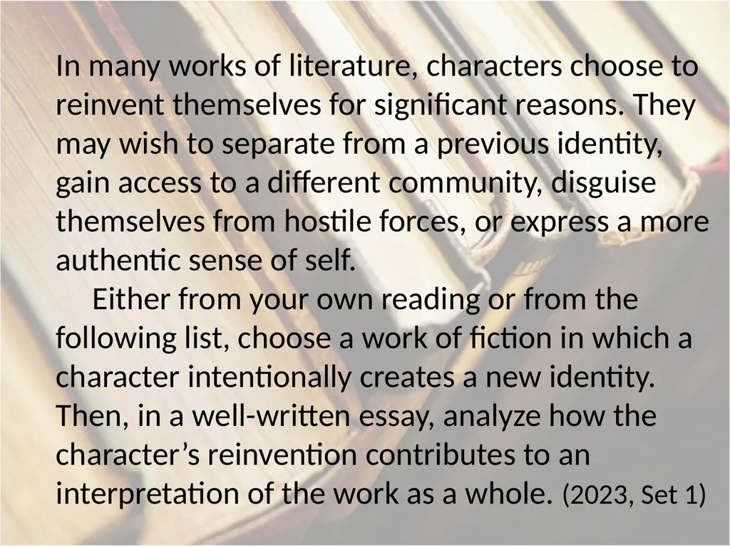 Advanced Placement® Literature Prompts Updated 9 - slide 8 of 79