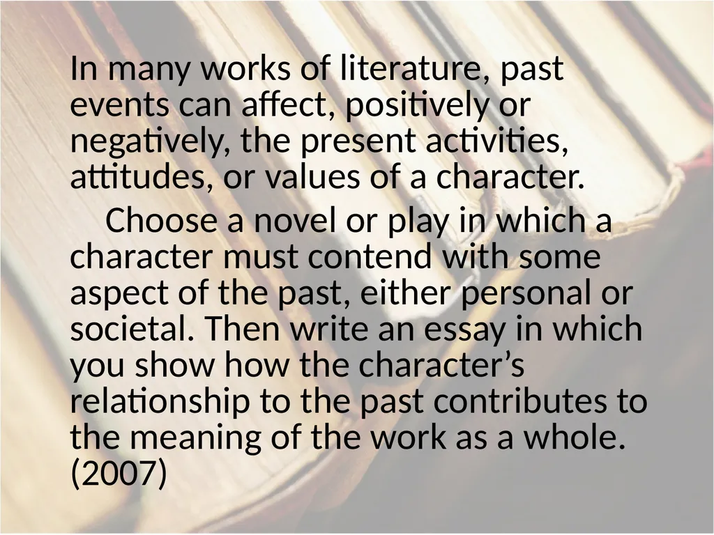 Advanced Placement® Literature Prompts Updated 9 - slide 31 of 79