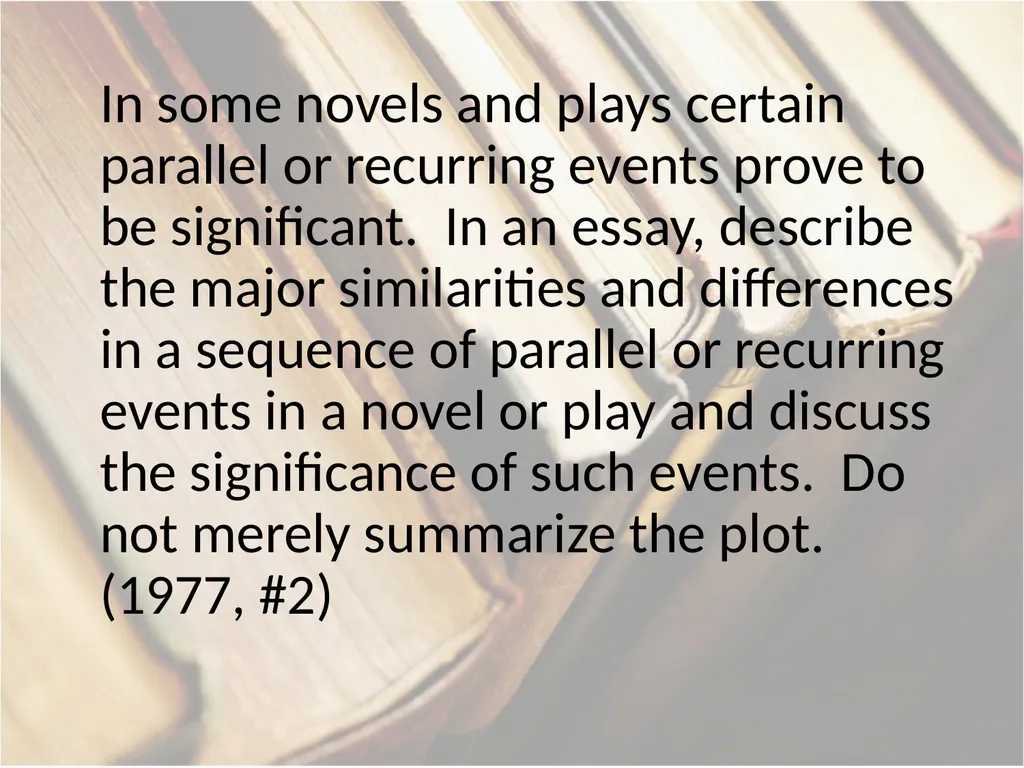 Advanced Placement® Literature Prompts Updated 9 - slide 70 of 79