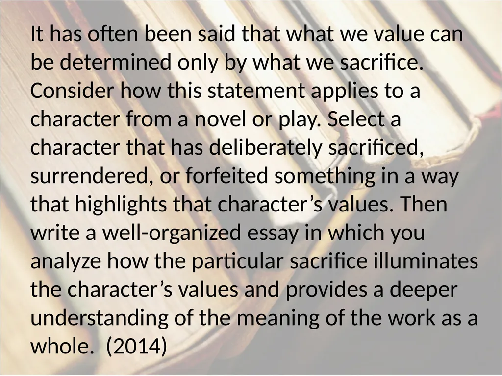 Advanced Placement® Literature Prompts Updated 9 - slide 19 of 79