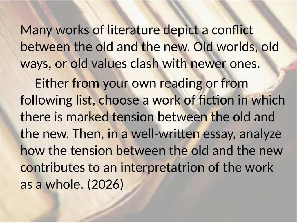 Advanced Placement® Literature Prompts Updated 9 - slide 2 of 79