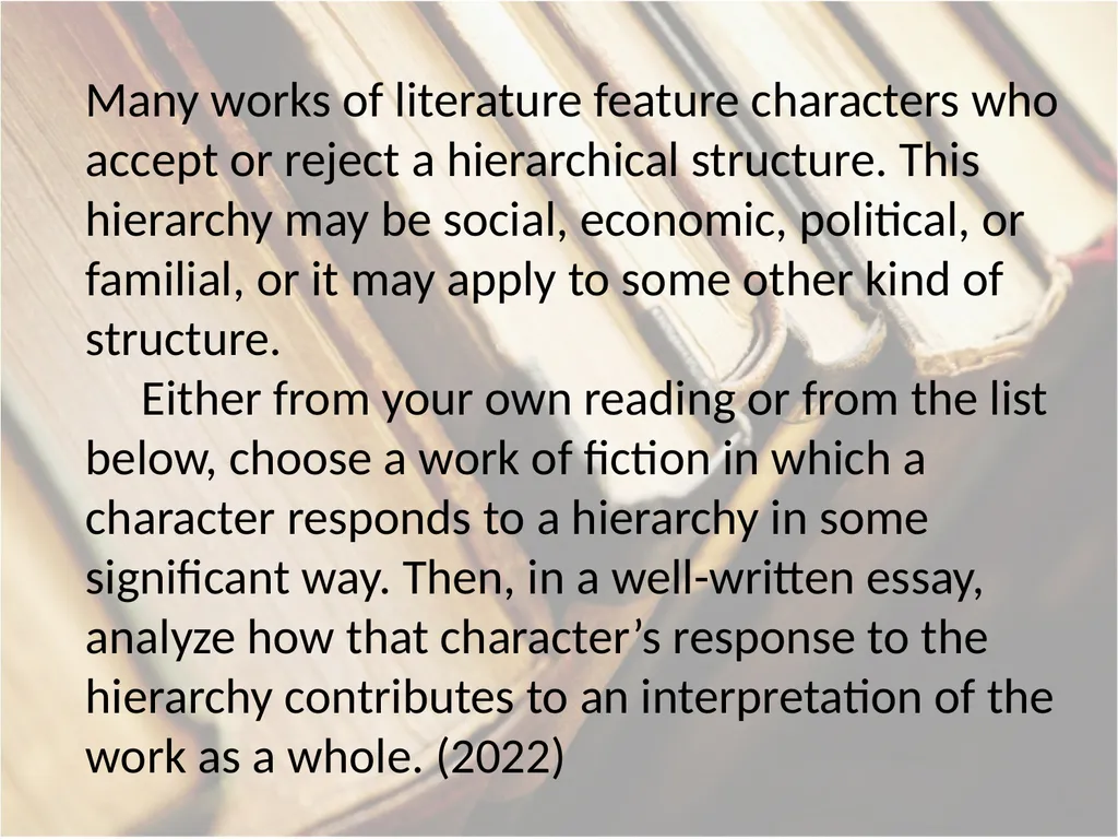 Advanced Placement® Literature Prompts Updated 9 - slide 10 of 79