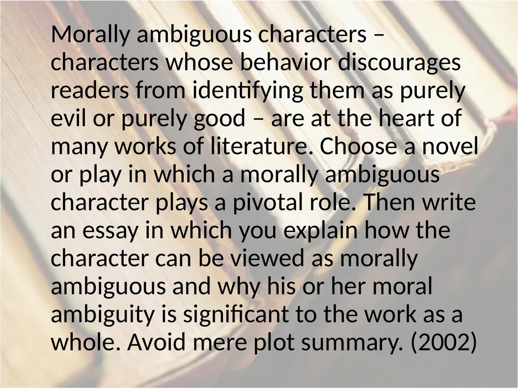 Advanced Placement® Literature Prompts Updated 9 - slide 41 of 79