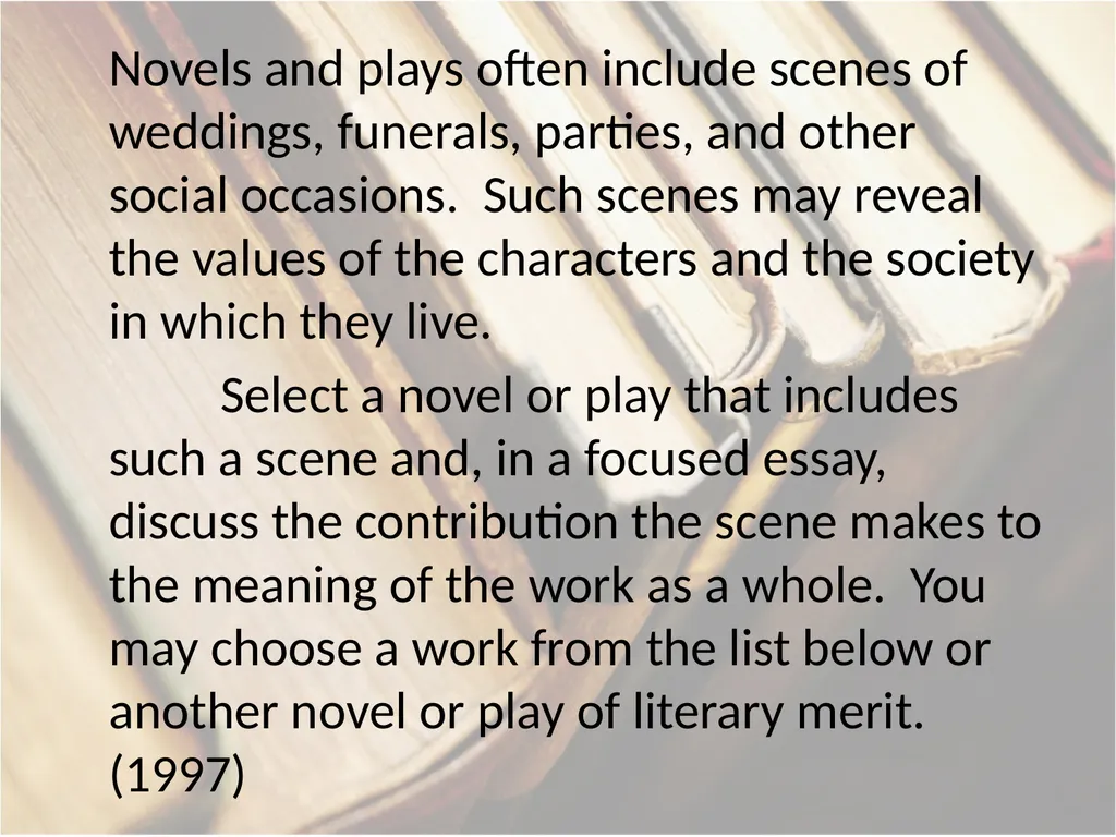 Advanced Placement® Literature Prompts Updated 9 - slide 47 of 79