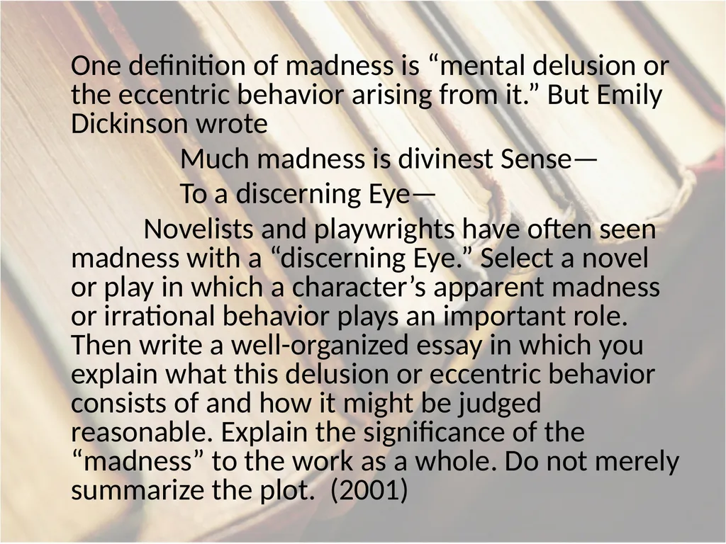 Advanced Placement® Literature Prompts Updated 9 - slide 43 of 79