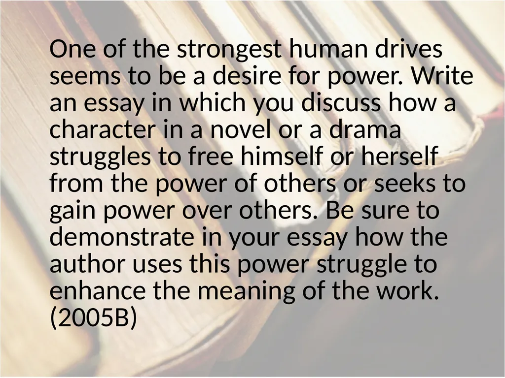 Advanced Placement® Literature Prompts Updated 9 - slide 36 of 79