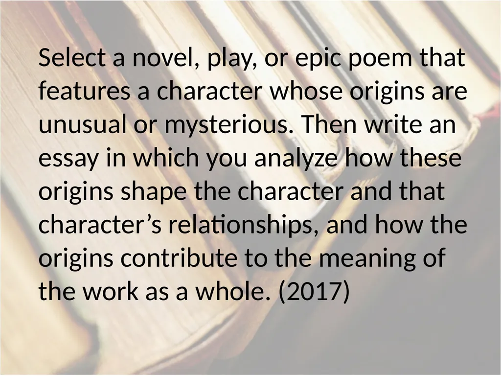 Advanced Placement® Literature Prompts Updated 9 - slide 14 of 79