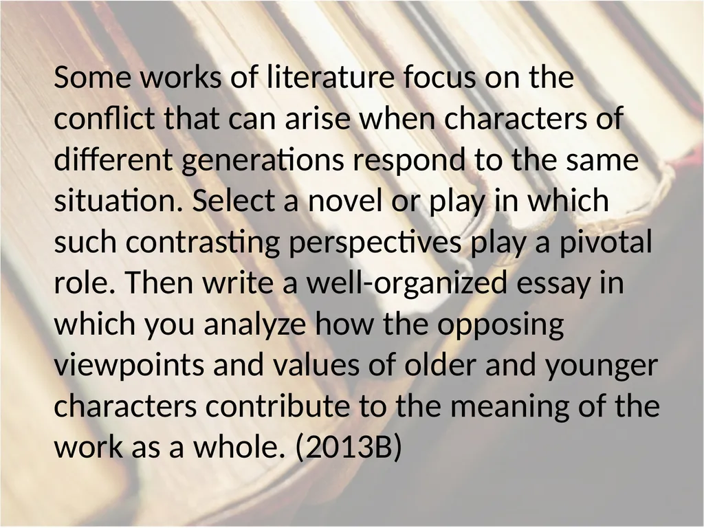 Advanced Placement® Literature Prompts Updated 9 - slide 21 of 79