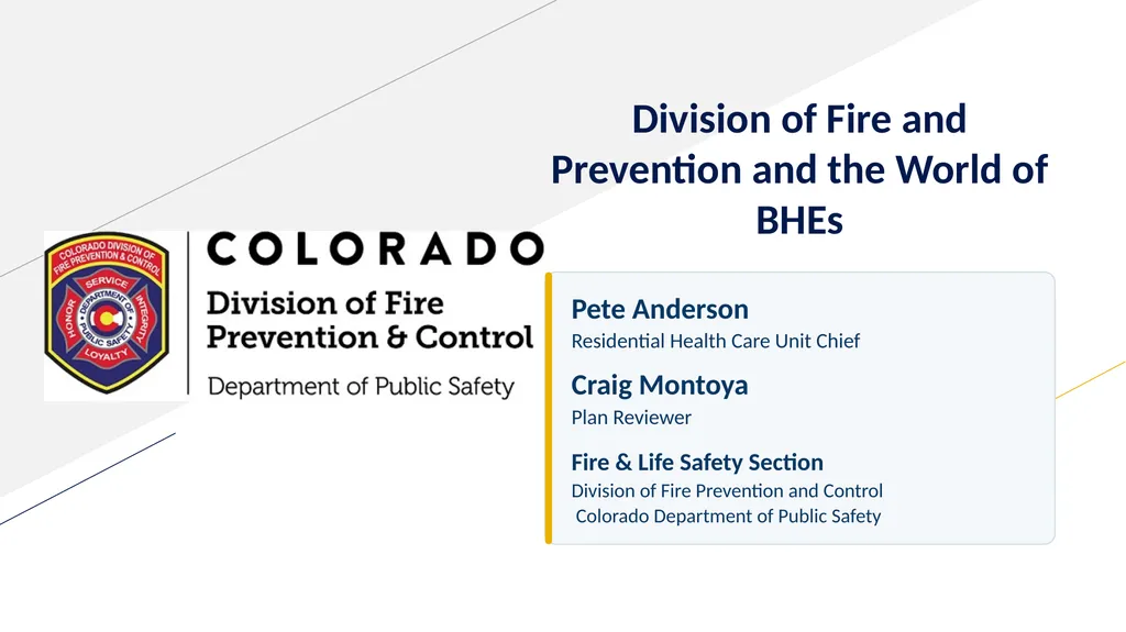 FR Fire & Life Safety Section Fire Prevention - slide 1 of 21