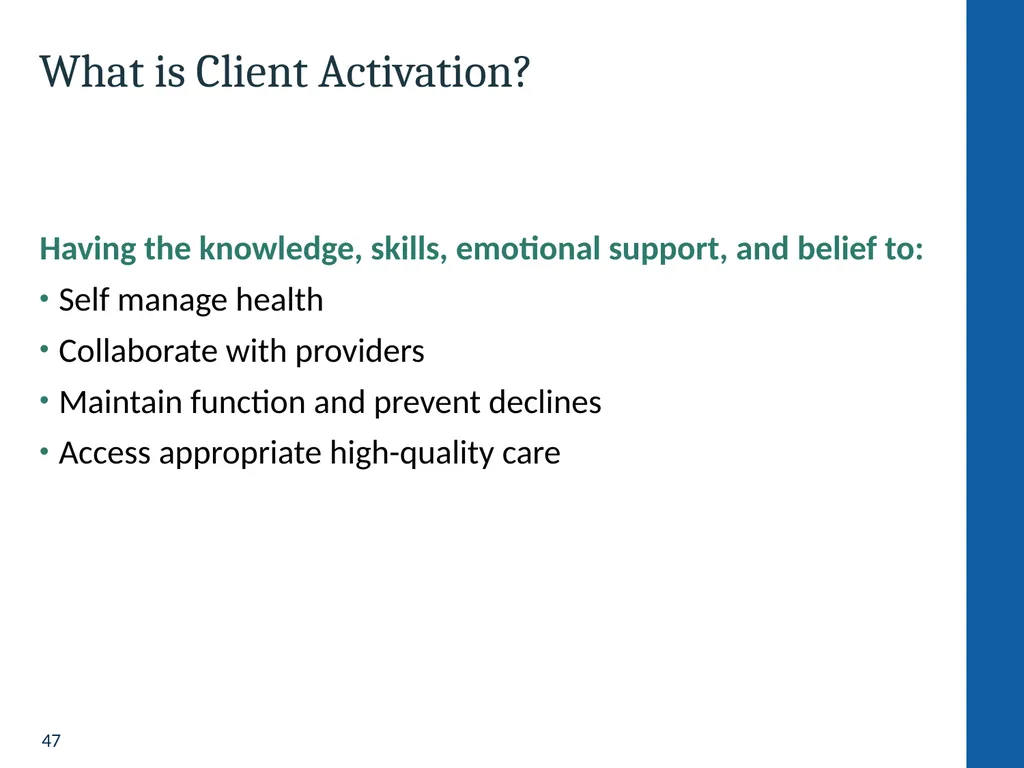 Health Home Care Coordinators Basic Training - slide 47 of 148