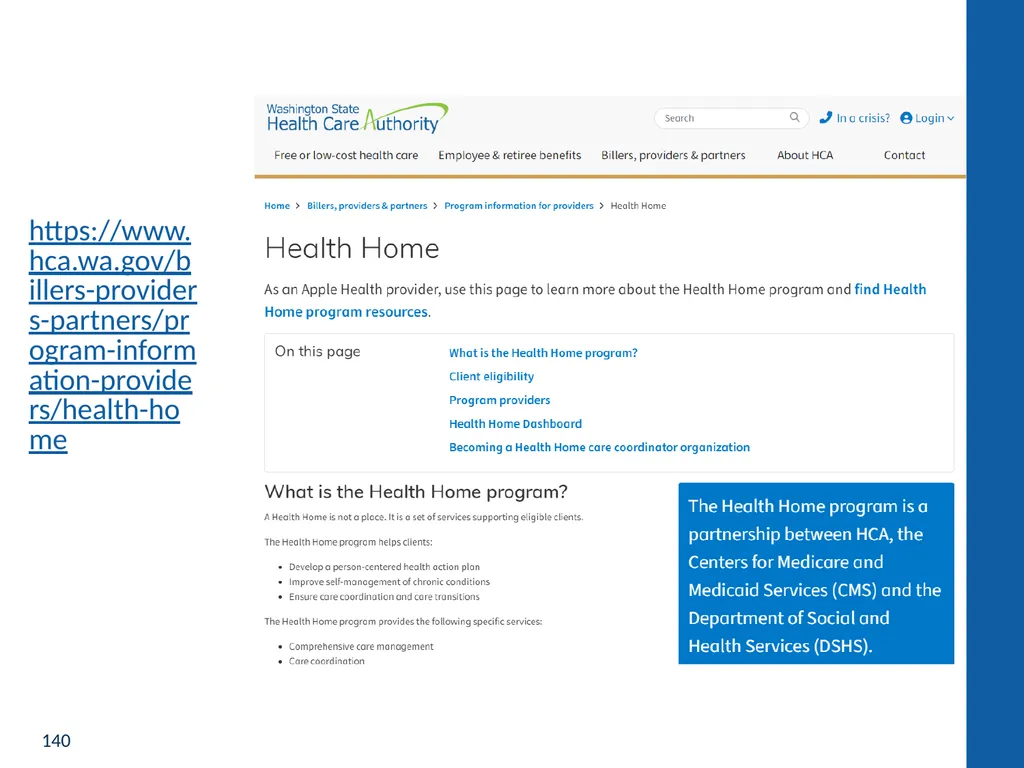 Health Home Care Coordinators Basic Training - slide 140 of 148
