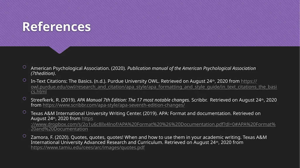 APA 7 Fall 2020 Developed by Texas A&M - slide 14 of 14