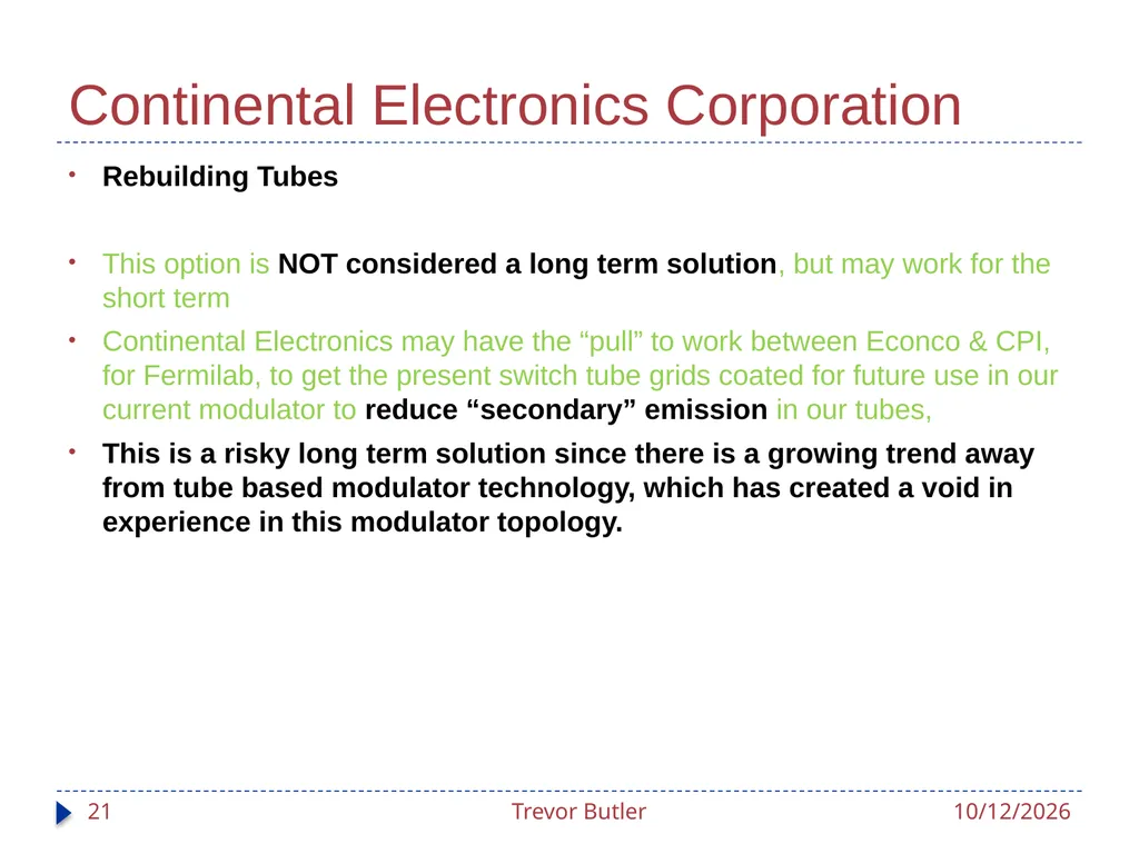 Linac RF Modulators Status Update Trevor Butler - slide 21 of 28