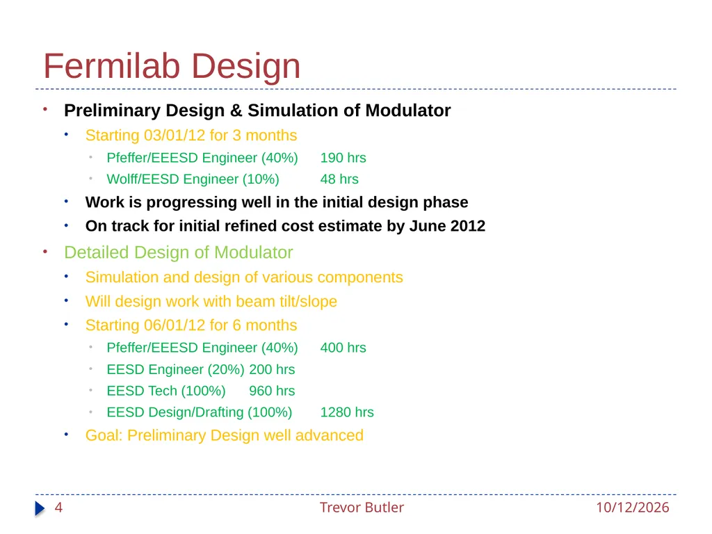 Linac RF Modulators Status Update Trevor Butler - slide 4 of 28