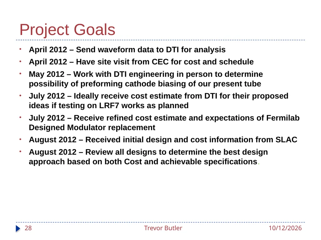 Linac RF Modulators Status Update Trevor Butler - slide 28 of 28