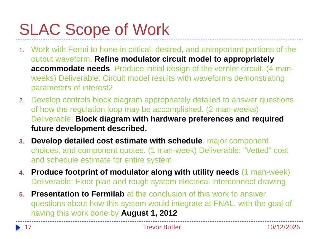 Linac RF Modulators Status Update Trevor Butler - slide 17 of 28