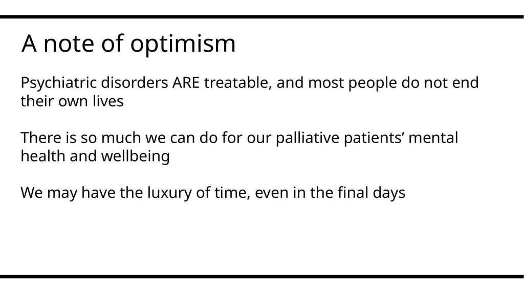 Addressing the gap between palliative care and - slide 25 of 26