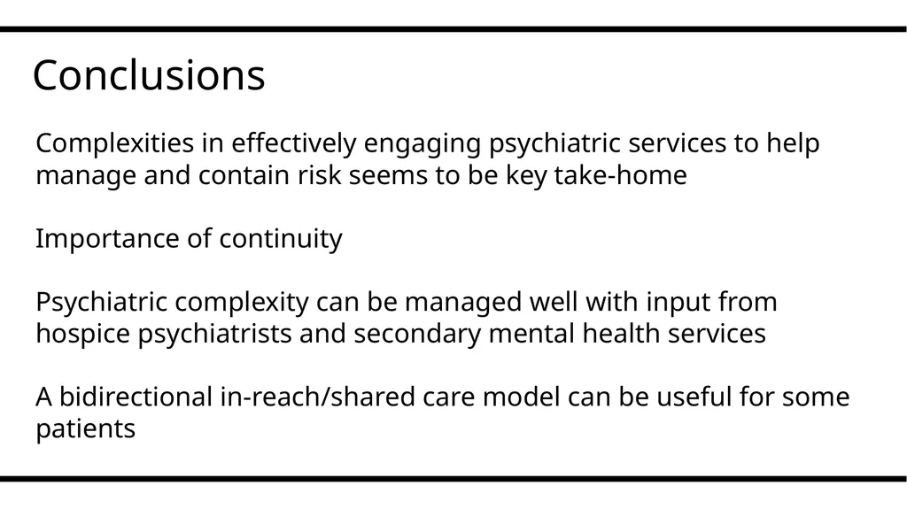 Addressing the gap between palliative care and - slide 24 of 26