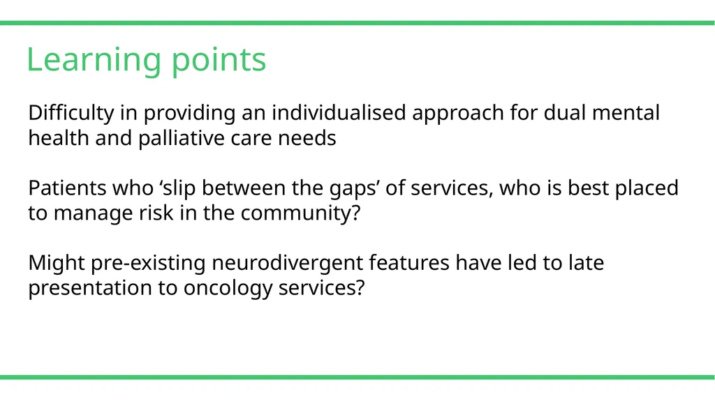 Addressing the gap between palliative care and - slide 9 of 26