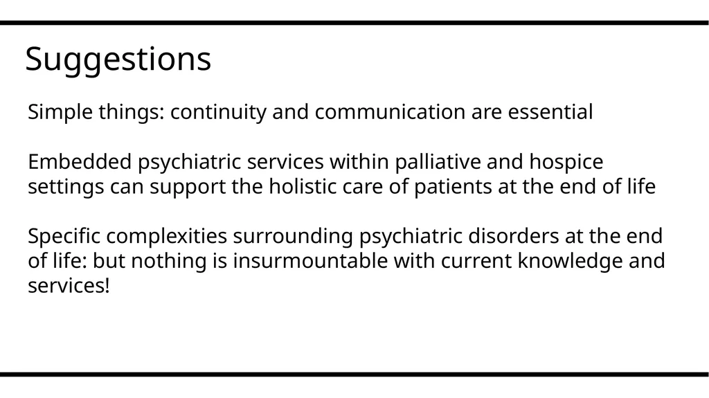 Addressing the gap between palliative care and - slide 26 of 26