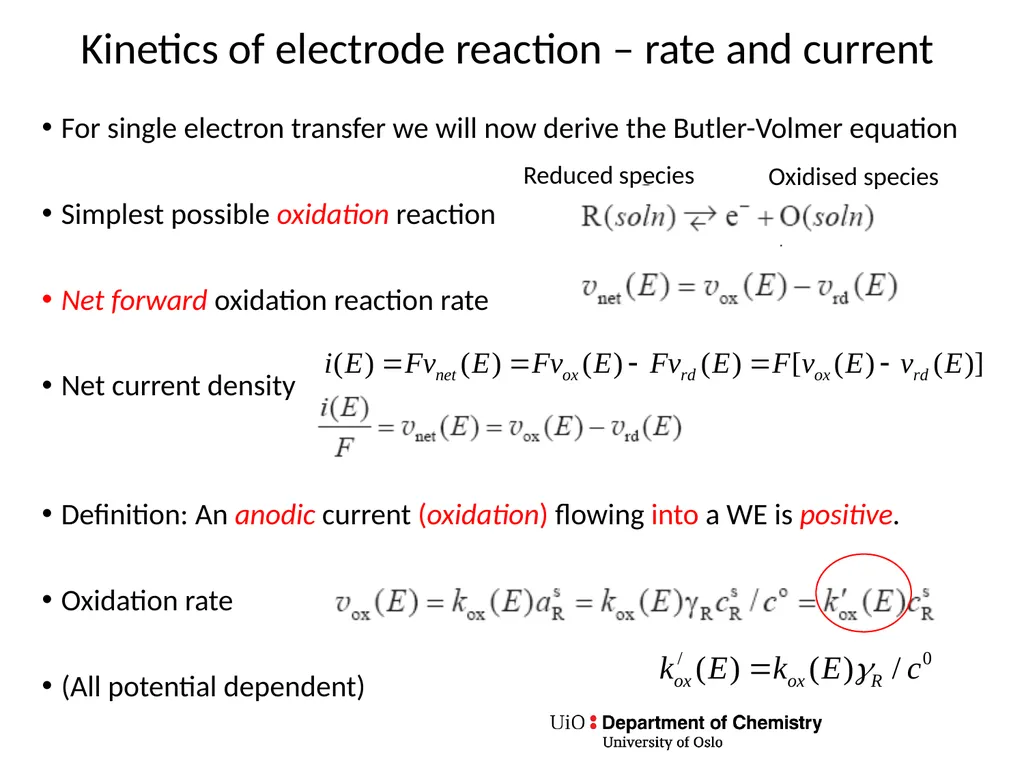 KJM 3110 Electrochemistry Chapter 7. Electrode - slide 13 of 27