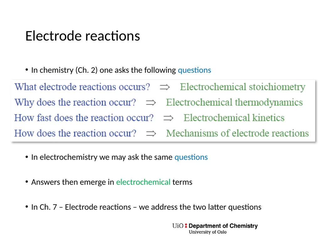 KJM 3110 Electrochemistry Chapter 7. Electrode - slide 4 of 27