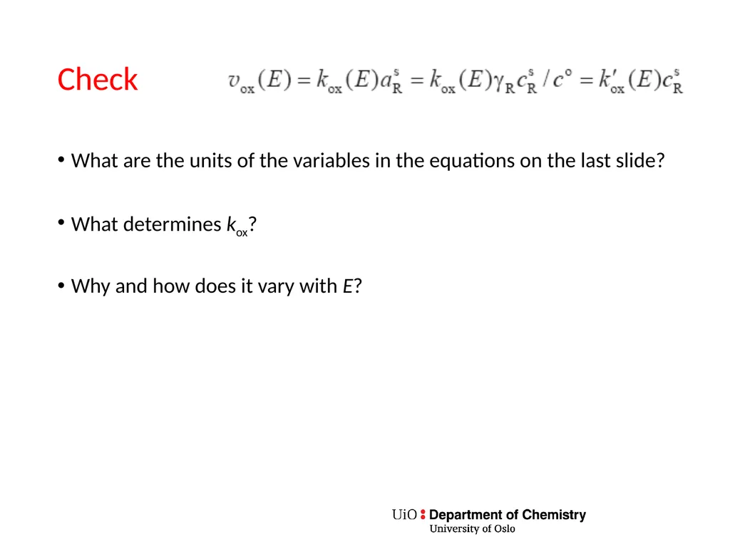 KJM 3110 Electrochemistry Chapter 7. Electrode - slide 14 of 27