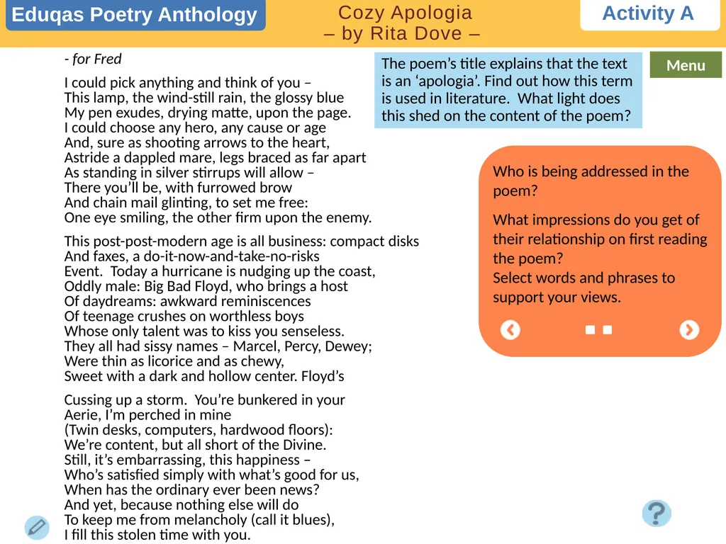 Choose a task Activity A Activity C Activity E - slide 2 of 7