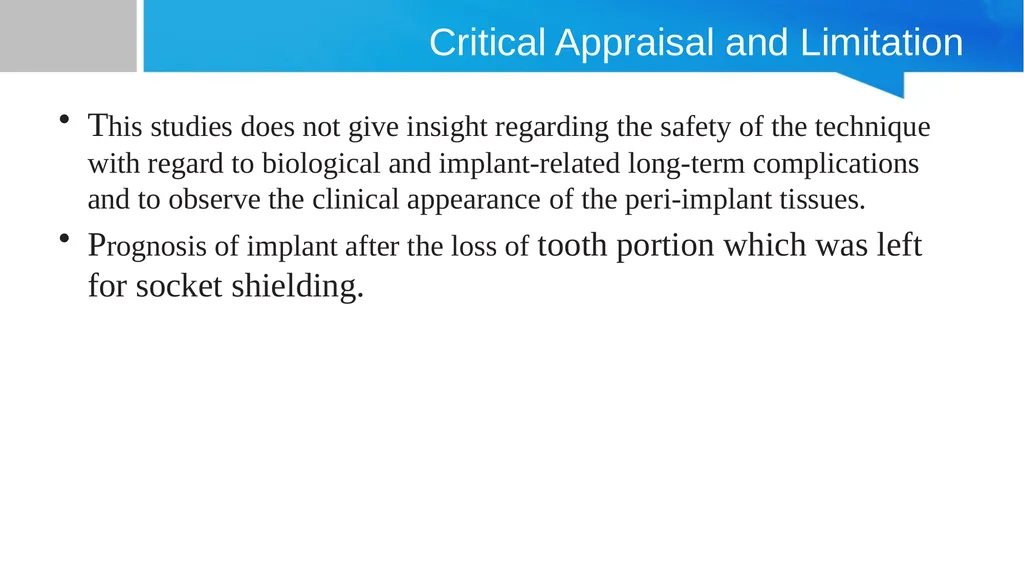 Partial Extraction Therapies (PET): Maintaining - slide 15 of 18