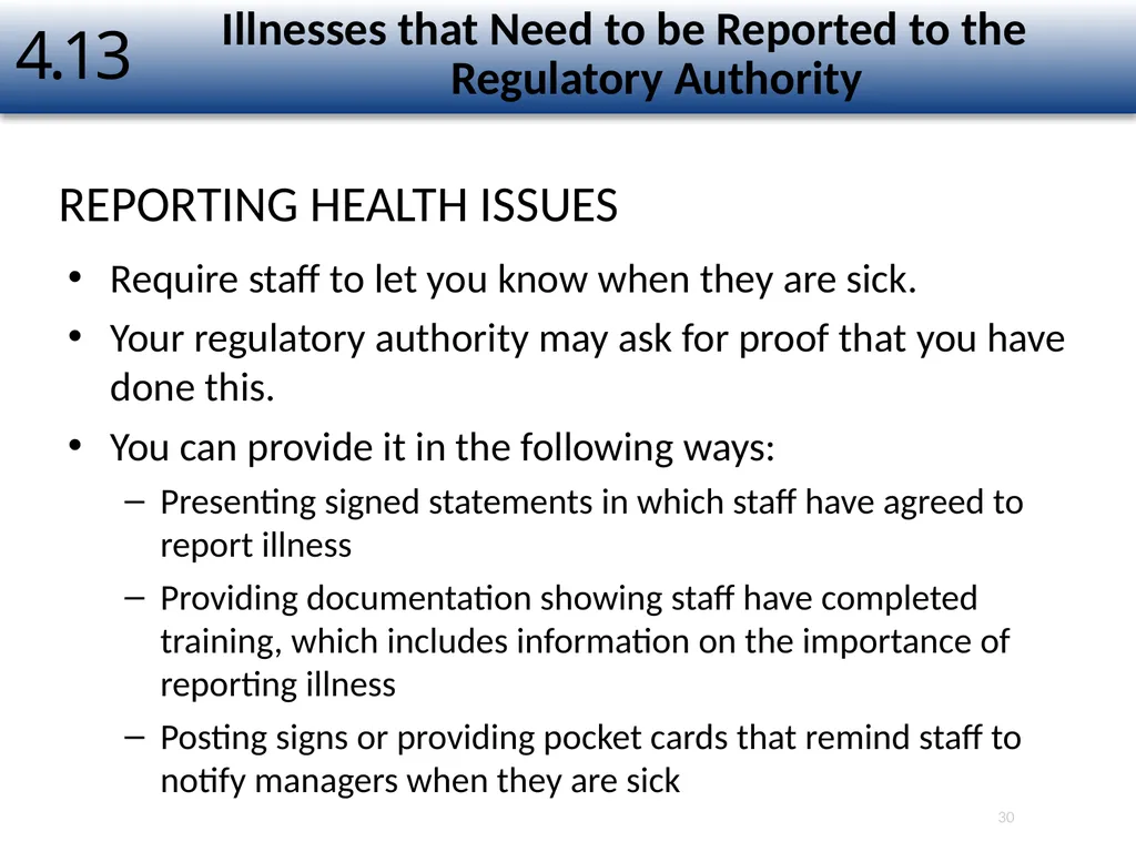 1 The Safe Food Handler Chapter Number 4 Learning - slide 30 of 30