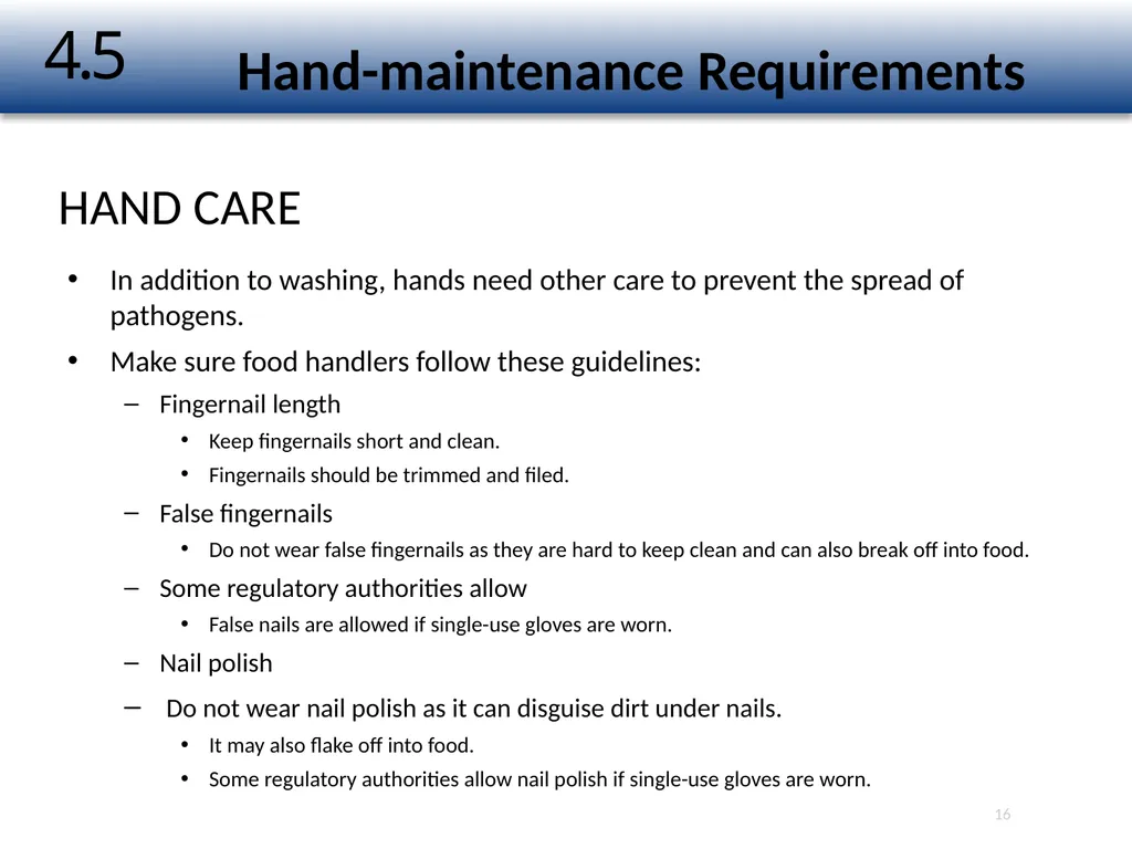 1 The Safe Food Handler Chapter Number 4 Learning - slide 16 of 30