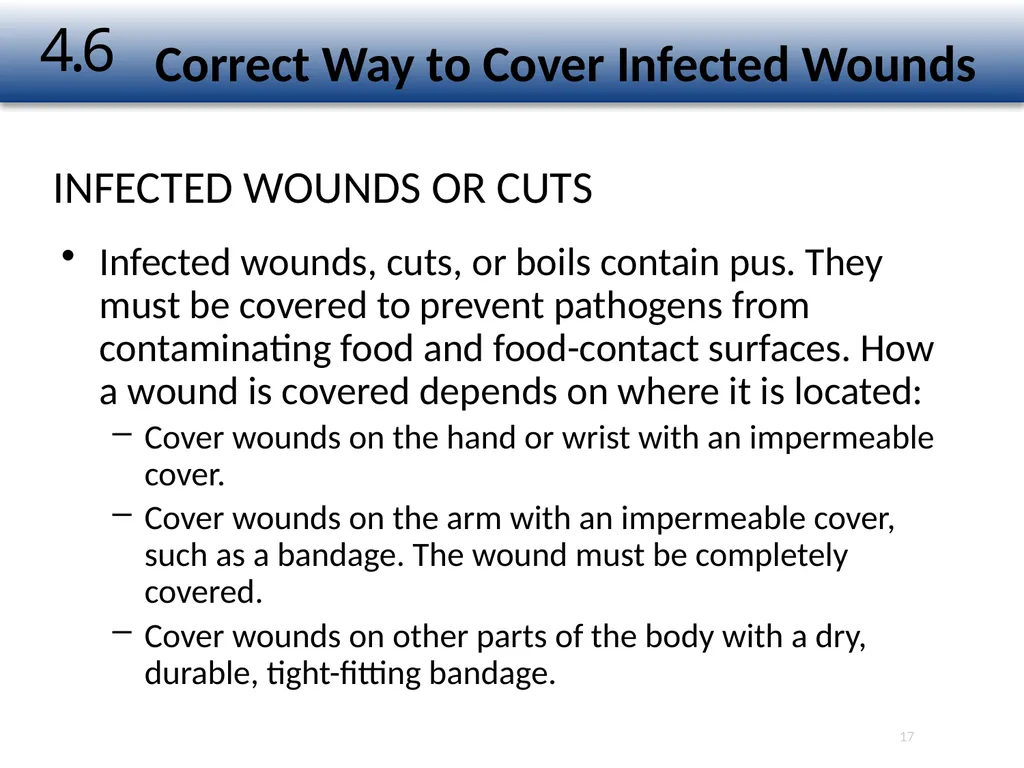 1 The Safe Food Handler Chapter Number 4 Learning - slide 17 of 30