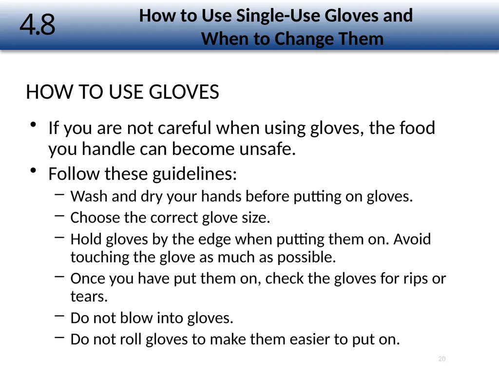 1 The Safe Food Handler Chapter Number 4 Learning - slide 20 of 30