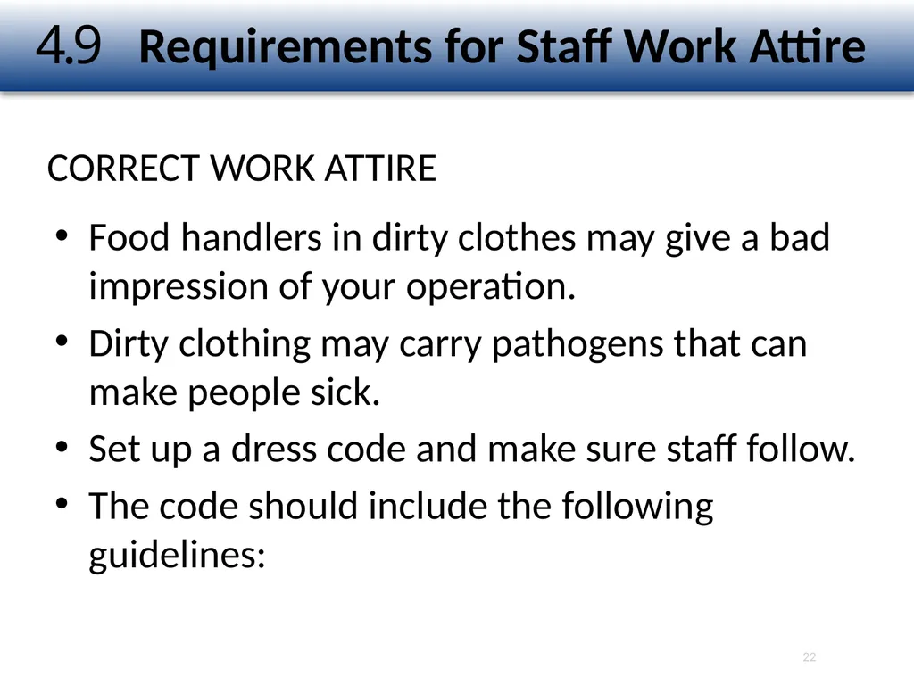 1 The Safe Food Handler Chapter Number 4 Learning - slide 22 of 30