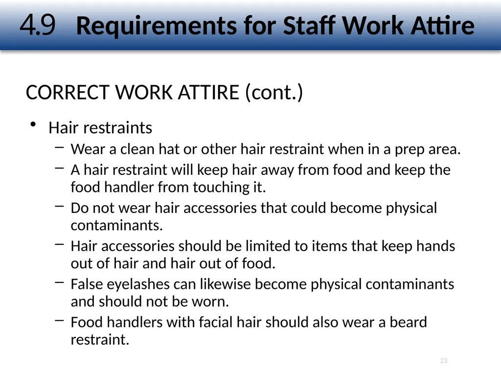 1 The Safe Food Handler Chapter Number 4 Learning - slide 23 of 30