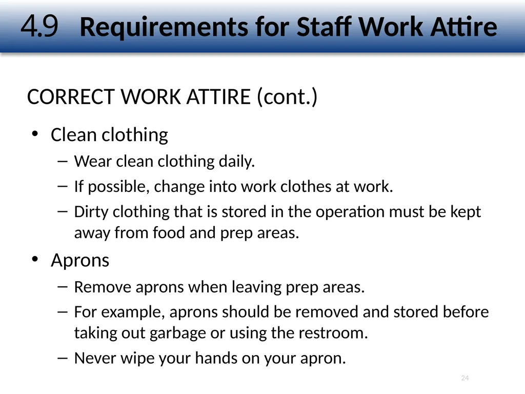 1 The Safe Food Handler Chapter Number 4 Learning - slide 24 of 30