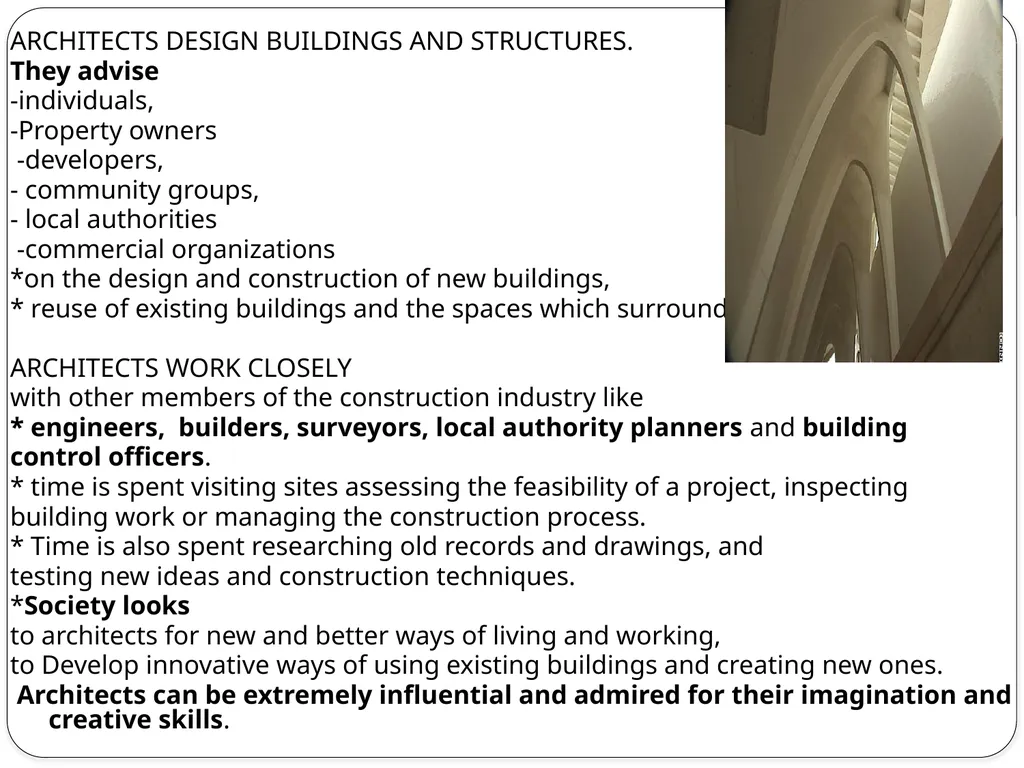ARCHITECTURAL DETAILING ANDPLANNING, FOR - slide 9 of 39