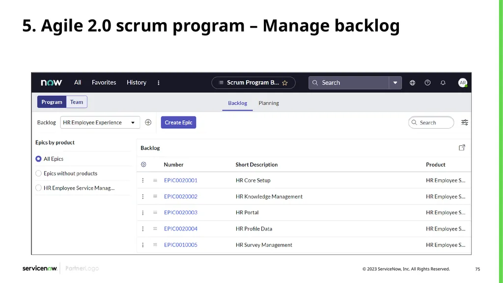 Agile Development 2.0/Scrum Programs Process - slide 75 of 124