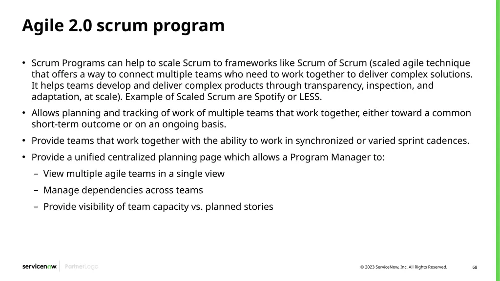 Agile Development 2.0/Scrum Programs Process - slide 68 of 124