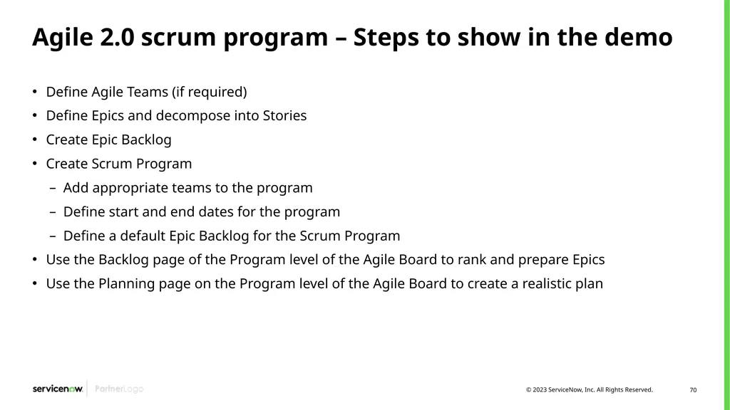 Agile Development 2.0/Scrum Programs Process - slide 70 of 124