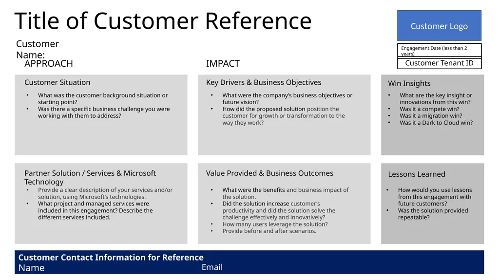 Partner Evidence Program Customer Reference - slide 4 of 5