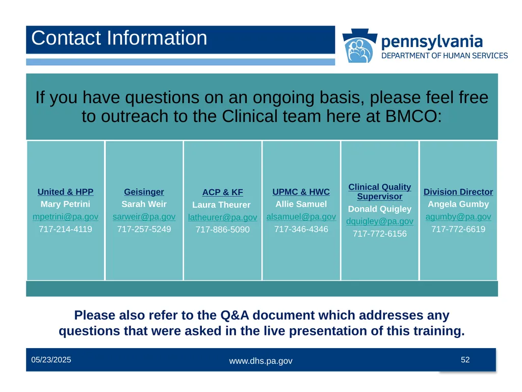 Pediatric Shift Care Training Office of Medical - slide 52 of 52