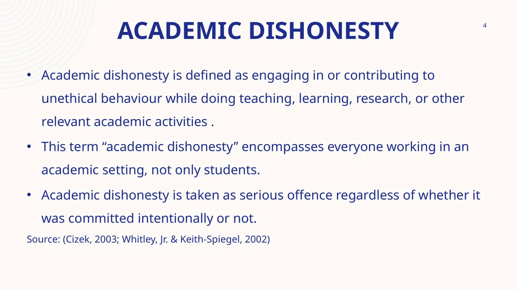 ACADEMIC INTEGRITY MR SIRAYI​ Workshop goal: To - slide 4 of 17