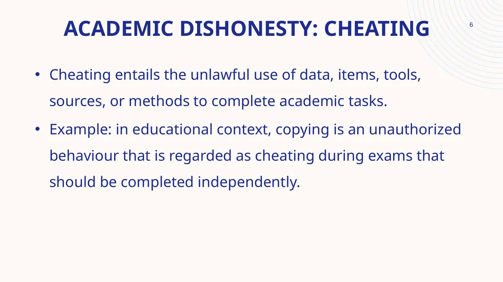ACADEMIC INTEGRITY MR SIRAYI​ Workshop goal: To - slide 6 of 17