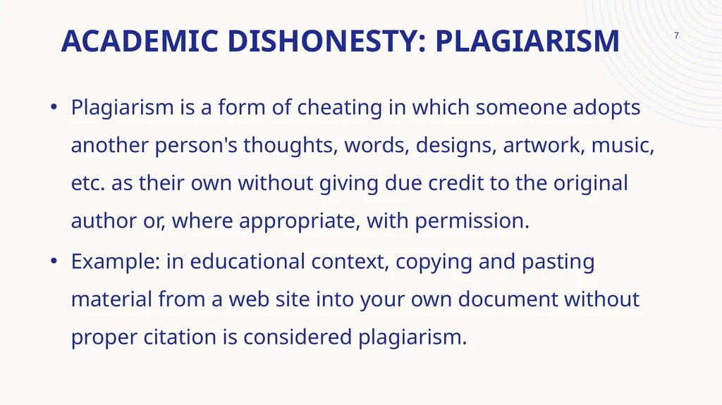 ACADEMIC INTEGRITY MR SIRAYI​ Workshop goal: To - slide 7 of 17