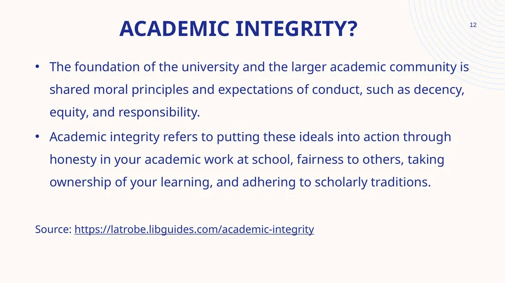 ACADEMIC INTEGRITY MR SIRAYI​ Workshop goal: To - slide 12 of 17